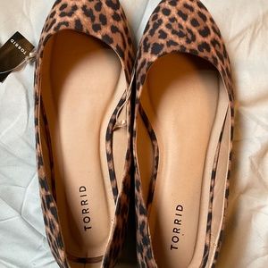 Torrid size 11 animal print flats